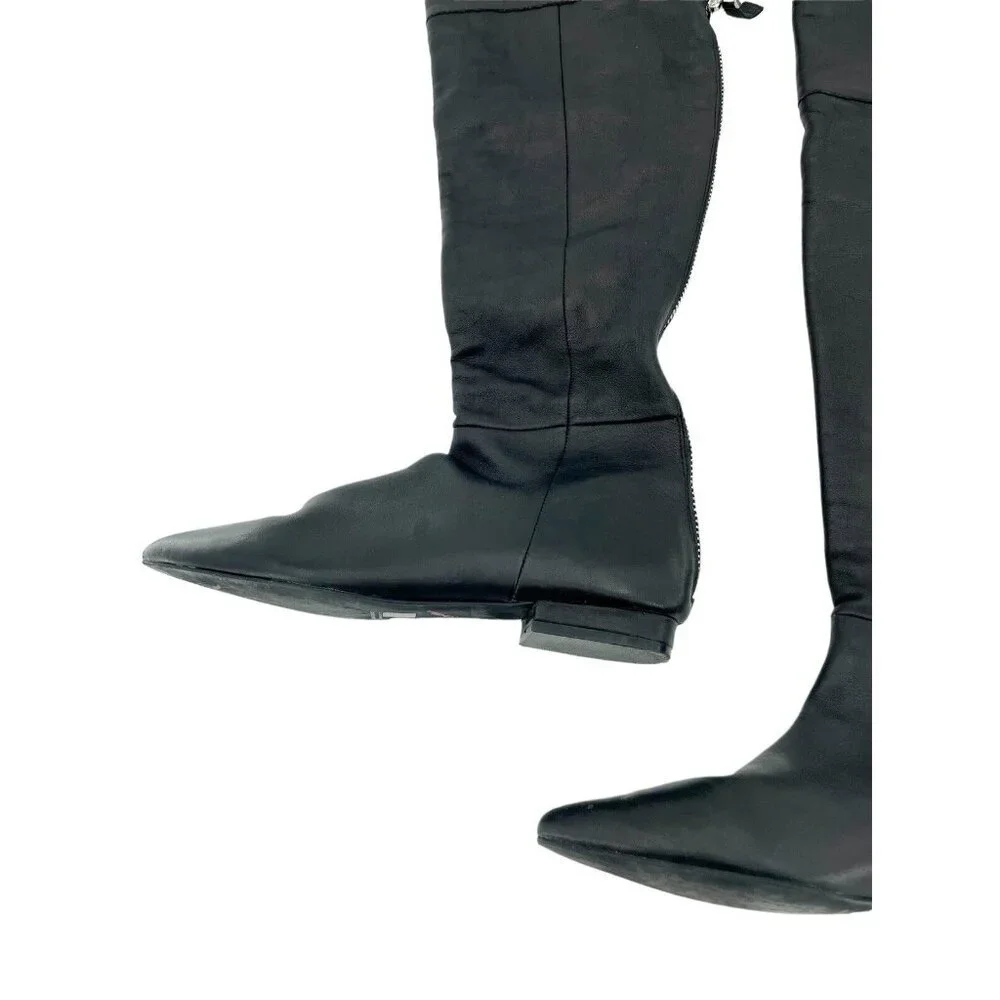 Chinese Laundry Over the Knee Boot Kristin Cavallari Black Leather SZ 8